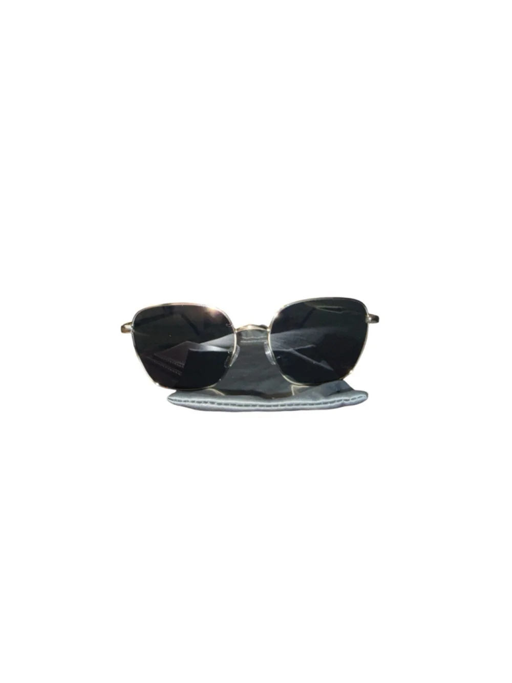 NWT Aire Spiral Gold Aviator Sunglasses Green Lenses UV Protection AIR2442269